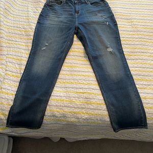 OLD NAVY MEN'S ATHLETIC RIPPED BLUE JEANS W/ BUILT-IN FLEX 826010-00-1 38 X 30